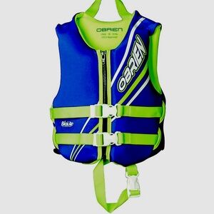 O’Brien Traditional Child Life Vest blue/green size 33-55 lbs.